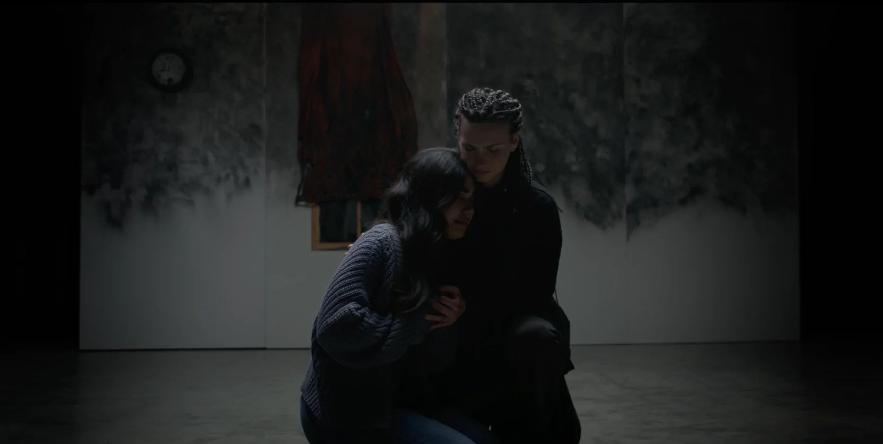 Albedo film still — an embrace in the subconscious space