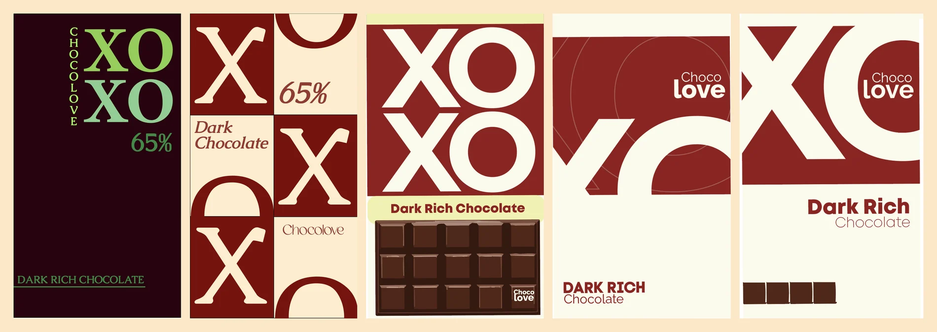 Chocolove digital iterations — XOXO bar explorations