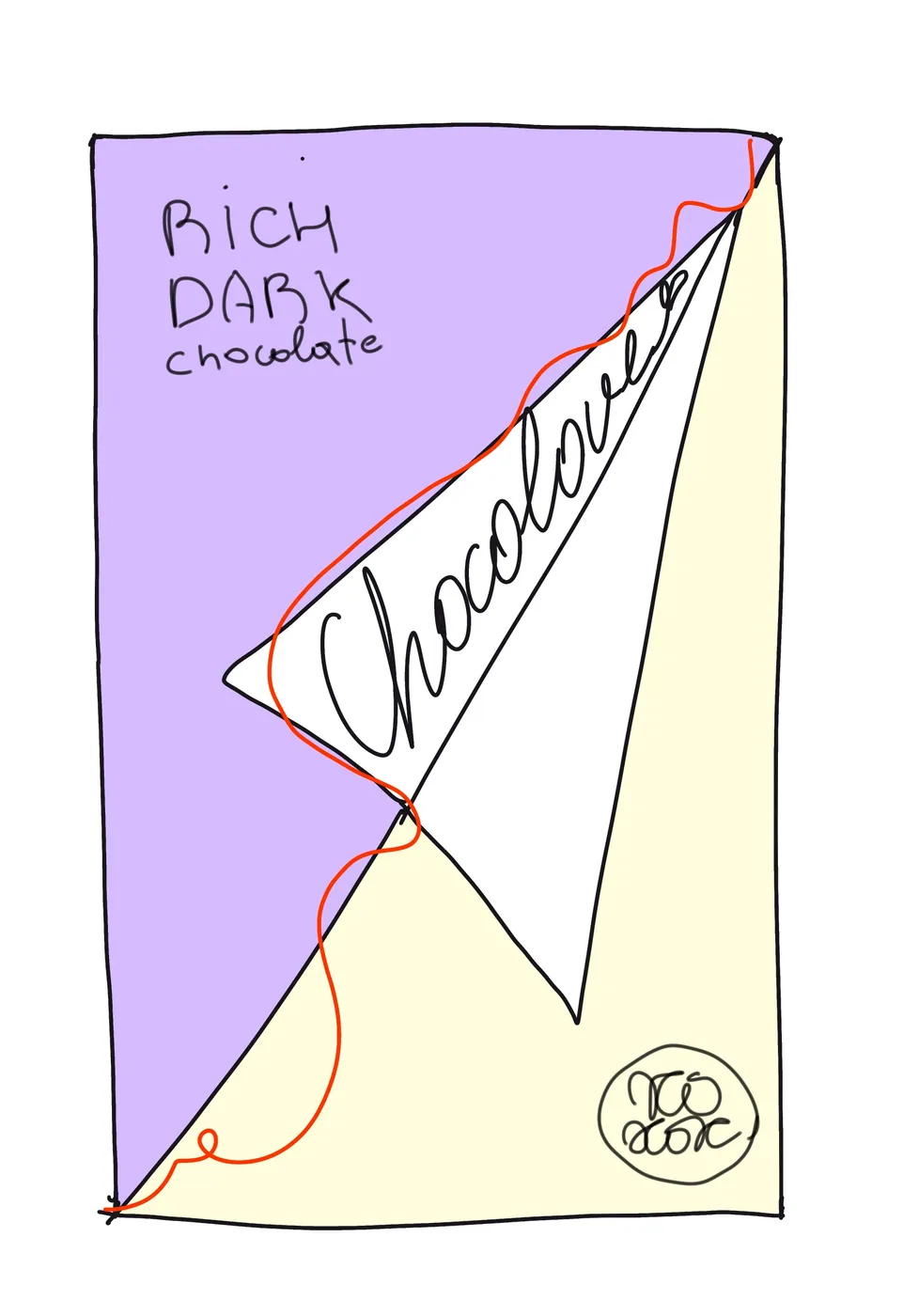 Chocolove flow-and-love diagonal sketch