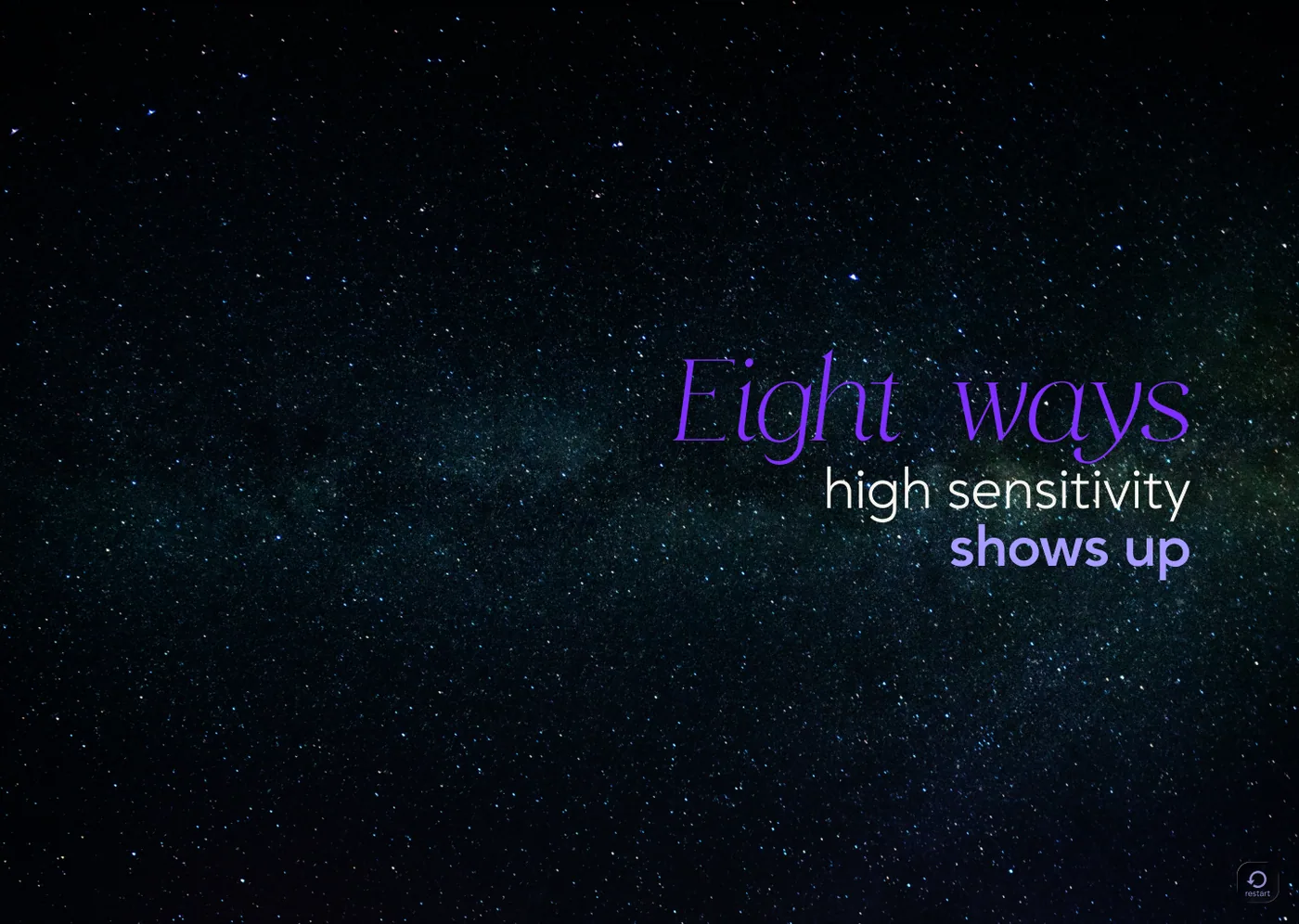 HSP scroll state — emotional intensity